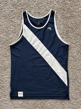 Tracksmith Van Cortlandt Singlet Men’s Small Navy Ivory